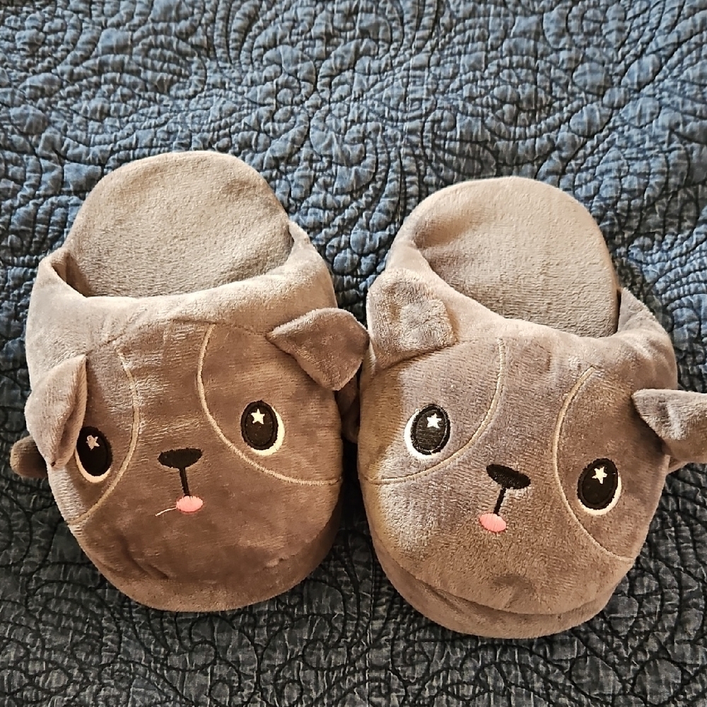 Cute Brown Dog Slippers